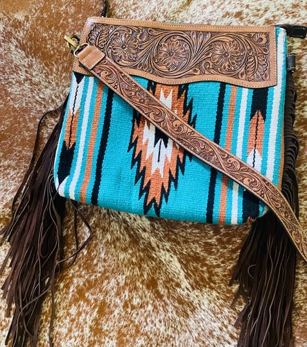 Turquoise Saddle Blanket Bag *pre order*